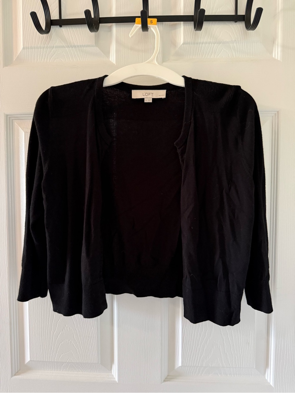 LOFT Black Open-Front Lightweight Women's Cardigan